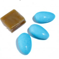 DRAGEES CARAMEL et CHOCOLAT TURQUOISE
