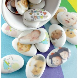 Dragées Personnalisées Chocolat Baptême Photo