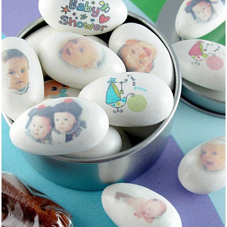 Dragées Caramel personnalisées Baptême PHOTO
