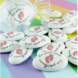 Dragées personnalisées Baptême Naissance "Petits Pieds"