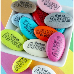 Dragées Personnalisées Baptême Naissance "C'est un ange"