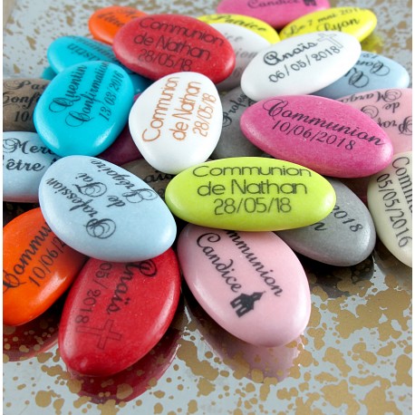 Dragées personnalisées Chocolat Communion texte