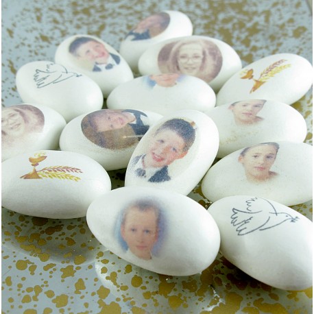 Dragées Caramel personnalisées COMMUNION PHOTO