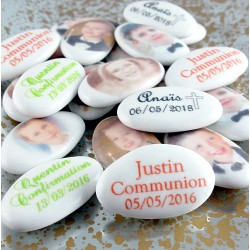 Dragées Personnalisées Chocolat  Communion - Photo Texte
