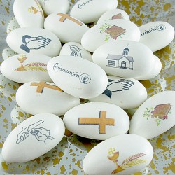 Dragées caramel personnalisées images COMMUNION