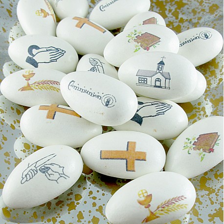 Dragées caramel personnalisées images COMMUNION