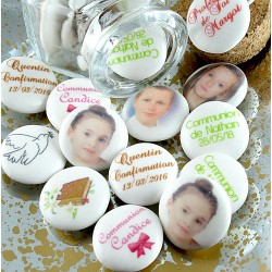 Palets Personnalisés chocolat Communion  PHOTO/TEXTE