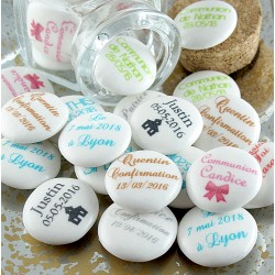 Palets personnalisés chocolat Communion texte