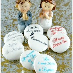 Palets Personnalisés chocolat Communion  TEXTE TEXTE