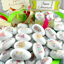Dragées caramel personnalisées images anniversaire
