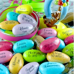Dragées Caramels personnalisées Anniversaire TEXTE